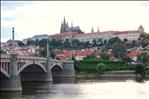 Prague castle and Manes Bridge